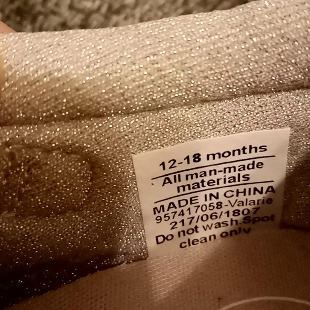 Shimmery To and Me baby shoes size 12-18 months
